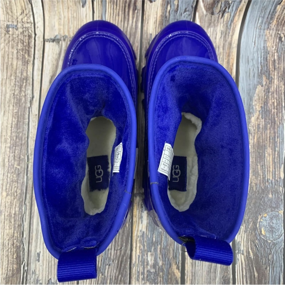 UGG Classic Brellah Rain Boot ROYAL BLUE Size 6 Waterproof Lined Mid Calf - Picture 9 of 13